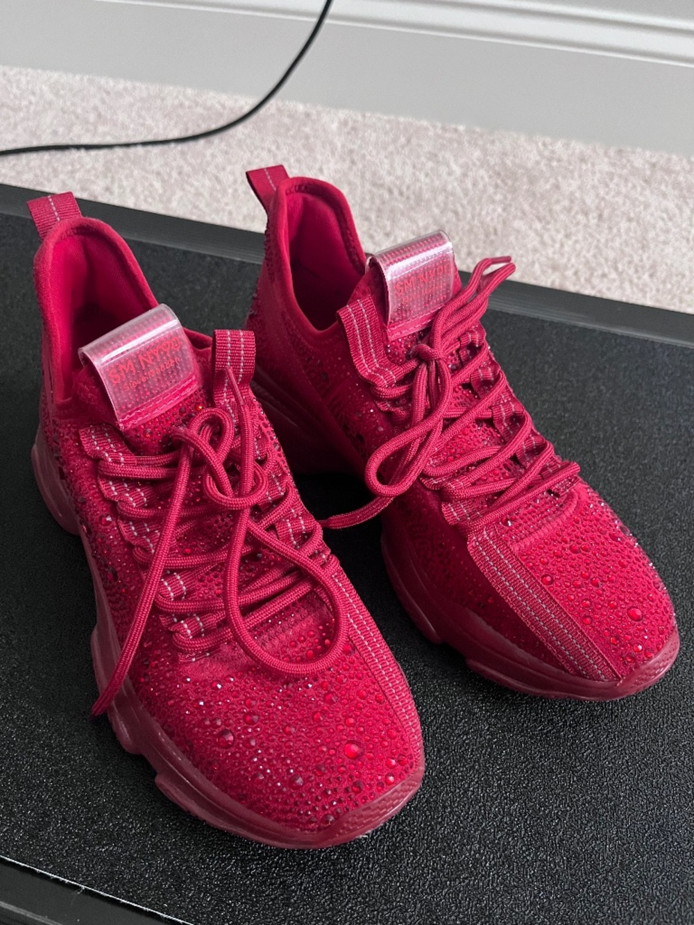 Steve Madden Maxima Rhinestone Red